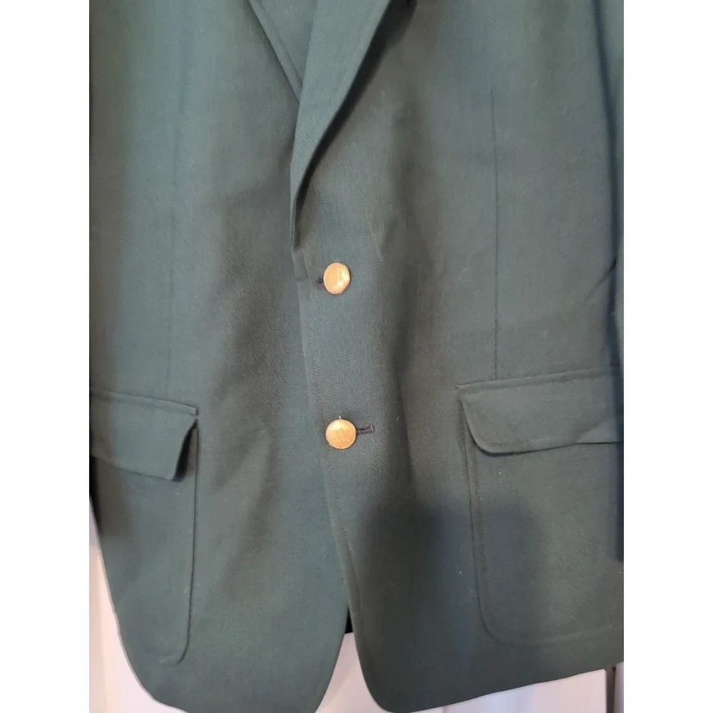 Vintage Kings Ridge Green Blazer‎ Gold Buttons Size 44 Regular